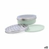 Grattugia con Contenitore Quid Ozon Verde Metallo 17 x 12 x 7 cm (12 Unità)