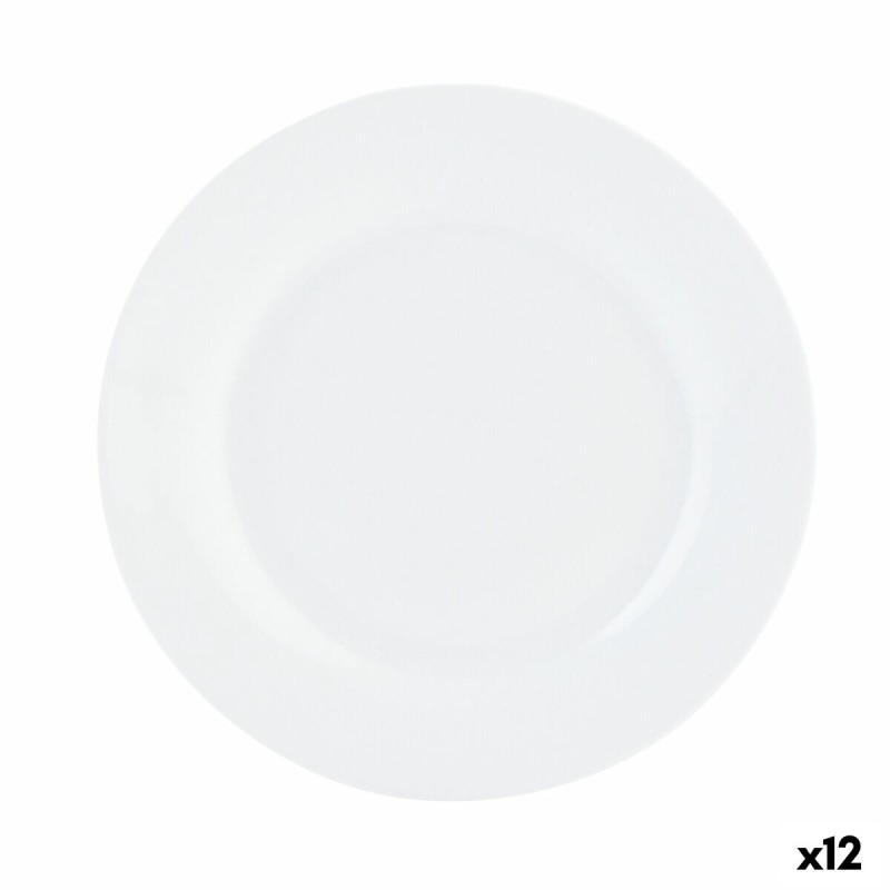 Piatto da pranzo Quid Basic Bianco Ceramica 23 cm (12 Unità) Piatto da pranzo Quid Basic Bianco Ceramica 23 cm (12 Unità)