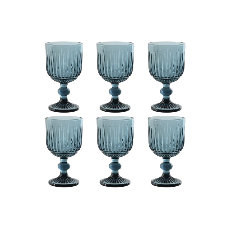 Set di Bicchieri Home ESPRIT Azzurro Cristallo 8 x 8 x 14,5 cm (6 Unità) Set di Bicchieri Home ESPRIT Azzurro Cristallo 8 x 8 x 14,5 cm (6 Unità)