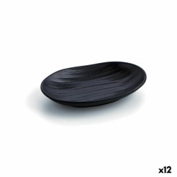 Vassoio per aperitivi Quid A'bordo Nero Plastica Ø 18 cm (12 Unità) (Pack 12x)