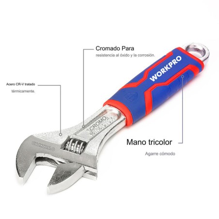 Chiave inglese regolabile Workpro 10" 25 cm