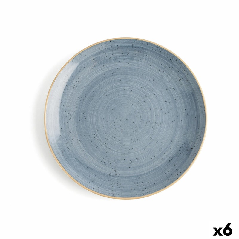 Piatto da pranzo Ariane Terra Azzurro Ceramica Ø 27 cm (6 Unità) Piatto da pranzo Ariane Terra Azzurro Ceramica Ø 27 cm (6 Unità)