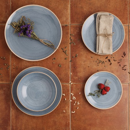 Piatto da pranzo Ariane Terra Azzurro Ceramica Ø 27 cm (6 Unità)