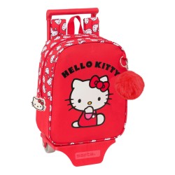 Zaino Scuola Hello Kitty Iconic Bianco Rosso 22 x 27 x 10 cm