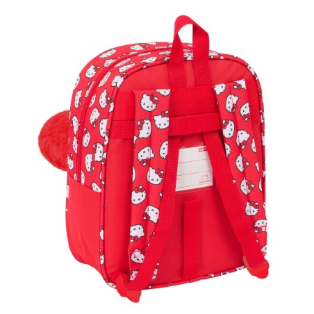 Zaino Scuola Hello Kitty Iconic Bianco Rosso 22 x 27 x 10 cm