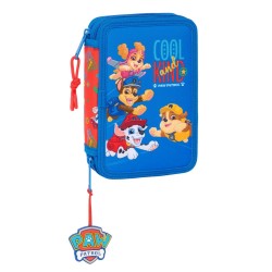 Astuccio Doppio The Paw Patrol Cool Azzurro Rosso 12.5 x 19.5 x 4 cm 29 Pezzi
