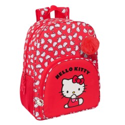 Zaino Scuola Hello Kitty Iconic Bianco Rosso 33 x 42 x 14 cm