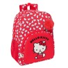 Zaino Scuola Hello Kitty Iconic Bianco Rosso 33 x 42 x 14 cm