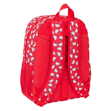 Zaino Scuola Hello Kitty Iconic Bianco Rosso 33 x 42 x 14 cm