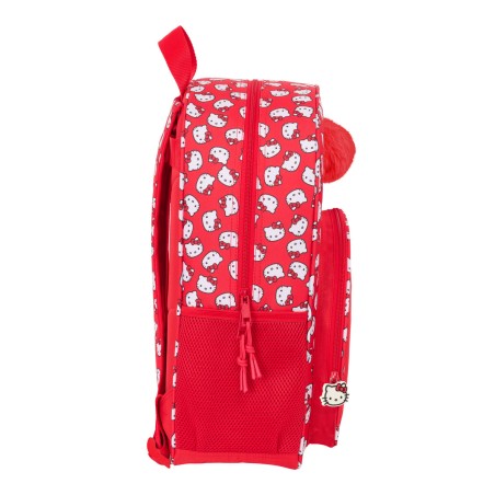 Zaino Scuola Hello Kitty Iconic Bianco Rosso 33 x 42 x 14 cm