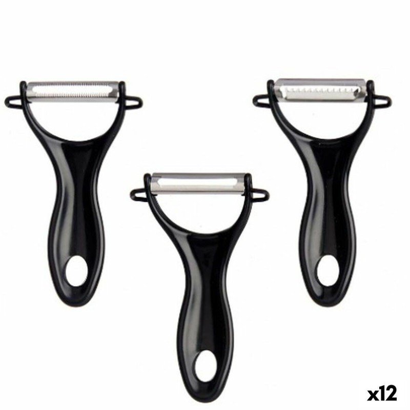 Pela Verdure e Frutta Kinvara 86886 Nero Acciaio inossidabile Set (12 Unità) Pela Verdure e Frutta Kinvara 86886 Nero Acciaio inossidabile Set (12 Unità)