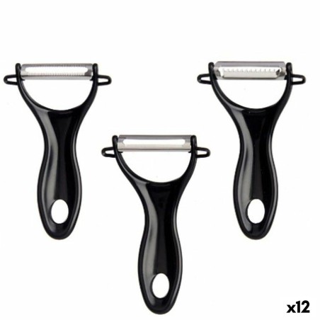 Pela Verdure e Frutta Kinvara 86886 Nero Acciaio inossidabile Set (12 Unità)
