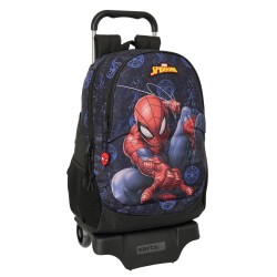 Trolley per la Scuola Spider-Man Attack Nero 32 x 44 x 16 cm