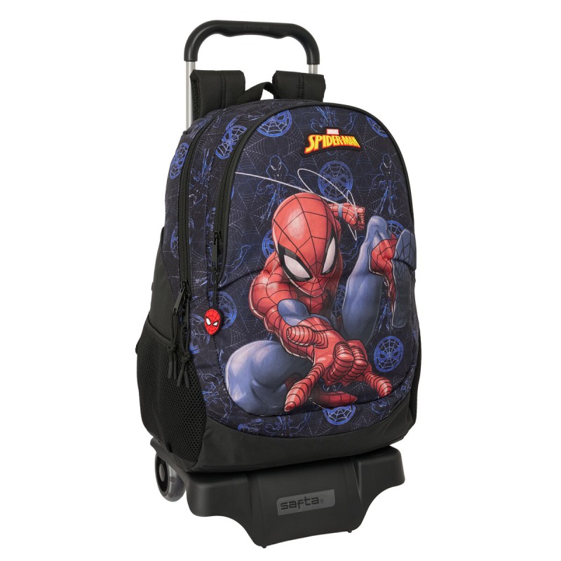 Trolley per la Scuola Spider-Man Attack Nero 32 x 44 x 16 cm