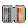 Astuccio per la Scuola con Accessori Spider-Man Attack Nero 12,5 x 19,5 x 5,5 cm 37 Pezzi