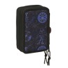Astuccio per la Scuola con Accessori Spider-Man Attack Nero 12,5 x 19,5 x 5,5 cm 37 Pezzi