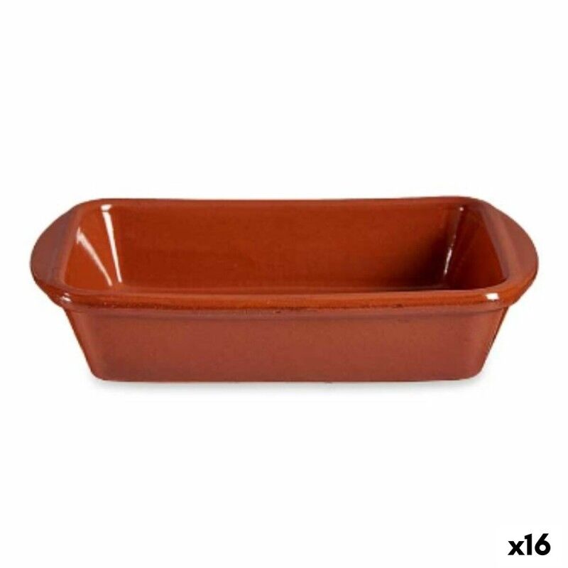 Pirofila da Forno Argilla cotta Rettangolare 14,5 x 4 x 20 cm (16 Unità) Pirofila da Forno Argilla cotta Rettangolare 14,5 x 4 x 20 cm (16 Unità)