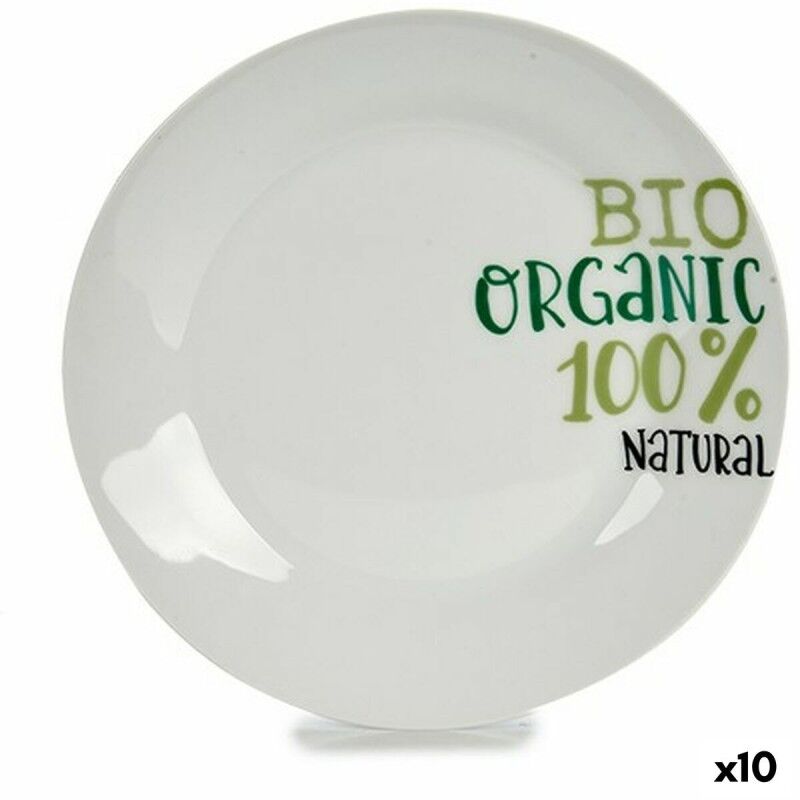 Piatto da Dolce Organic Porcellana 19 x 2 x 19 cm (10 Unità) Piatto da Dolce Organic Porcellana 19 x 2 x 19 cm (10 Unità)