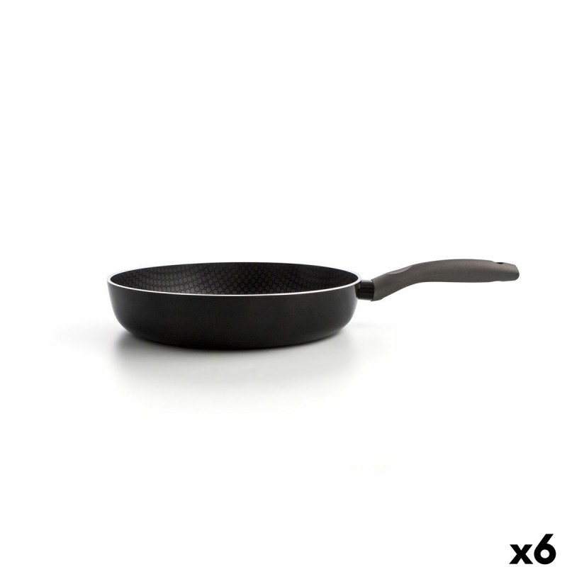 Padella Quid Honey Nero Metallo Ø 28 cm (6 Unità) Padella Quid Honey Nero Metallo Ø 28 cm (6 Unità)