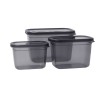 Set di scatole porta pranzo Quid City Grigio Plastica Rettangolare 3 Pezzi