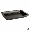 Vassoio da Forno Quid Sweet Grey Nero Metallo 36 x 24 x 4 cm (12 Unità)
