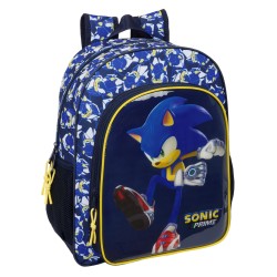 Zaino Scuola Sonic City Azzurro 32 x 38 x 12 cm