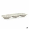 Vassoio per aperitivi Bidasoa Ikonic Grigio Plastica Melammina 28,6 x 10,9 x 3,1 cm (12 Unità) (Pack 12x)