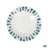 Piatto Fondo Quid Simetric Azzurro Ceramica 20 cm (12 Unità)