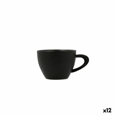 Set di Tazze da Caffè Bidasoa Fosil Nero Ceramica Allumina 800 ml (12 Unità)