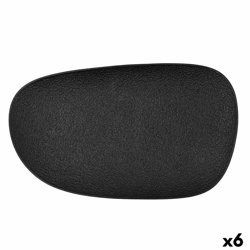 Vassoio per aperitivi Bidasoa Fosil Nero Ceramica Allumina 34 x 20,3 x 3 cm (6 Unità) Vassoio per aperitivi Bidasoa Fosil Nero Ceramica Allumina 34 x 20,3 x 3 cm (6 Unità)