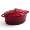 Casseruola con coperchio Bidasoa Fierro Rosso 4,3 L 30 x 23 cm (2 Unità)
