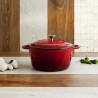 Casseruola con coperchio Bidasoa Fierro Rosso Ø 24 cm 3,7 L (2 Unità)