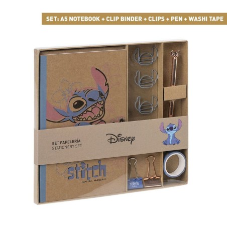 Set di Cancelleria Stitch 10 Pezzi Azzurro