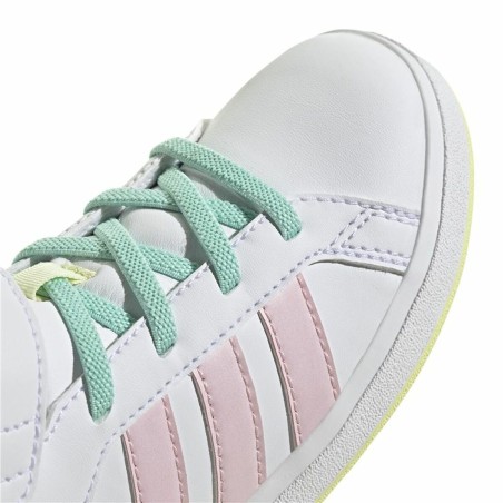 Scarpe da Tennis Casual Bambino Adidas Grand Court Mid Bianco