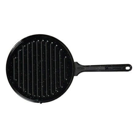 Griglia Vaello Rotonda Nero Acciaio Smaltato (Ø 24 cm)