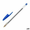 Penna Bic Cristal Originale Azzurro 0,32 mm (50 Unità)