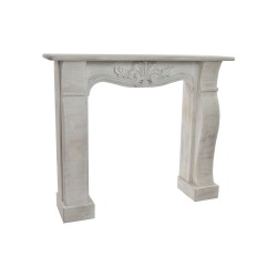 Cornici camini Home ESPRIT Bianco Abete Cottage Finitura invecchiata 88 cm 125 x 27 x 104 cm 123 X 26,5 X 105 cm