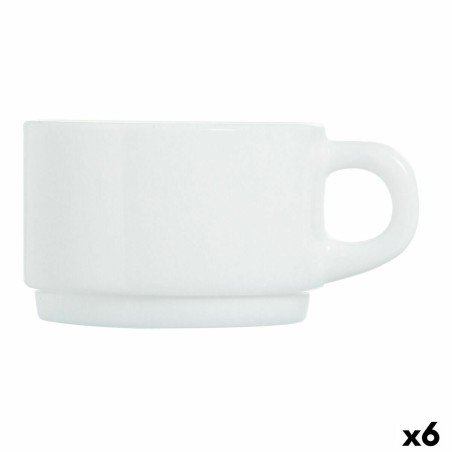 Set di Tazze Luminarc Apilable Bianco 280 ml Impilabile (6 Unità)