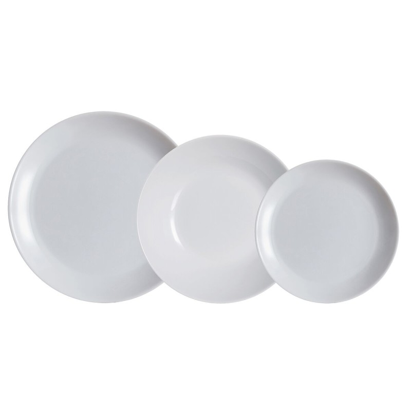 Set di Stoviglie Luminarc Diwali Granit Grigio Vetro temperato 18 Pezzi Set di Stoviglie Luminarc Diwali Granit Grigio Vetro temperato 18 Pezzi