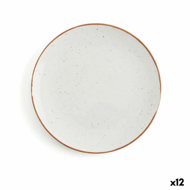 Piatto da pranzo Ariane Terra Beige Ceramica Ø 21 cm (12 Unità) Piatto da pranzo Ariane Terra Beige Ceramica Ø 21 cm (12 Unità)