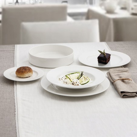Piatto da pranzo Ariane Prime Ovale Bianco Ceramica 22 x 20 cm (12 Unità)