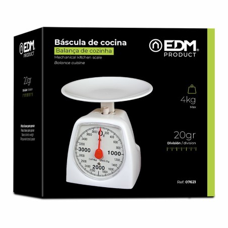 bilancia da cucina retro EDM 07621 Bianco 4 Kg