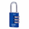 Lucchetto a combinazione IFAM Combi30 Alluminio Azzurro