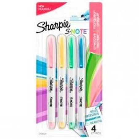 Set di Pennarelli Sharpie S-Note Multicolore 4 Pezzi 1-3 mm (12 Unità)