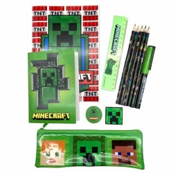Set di Cancelleria Minecraft 29,5 x 25 x 3 cm 12 Pezzi