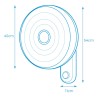 Ventilatore da Parete EDM 33526 Bianco 50 W 55 W Ø 45 cm