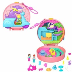 Bambolotto Bebè con Accessori Polly Pocket Moped Adventure