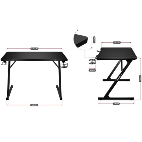 Scrivania Huzaro HZ-Hero 1.8 Black Nero Acciaio