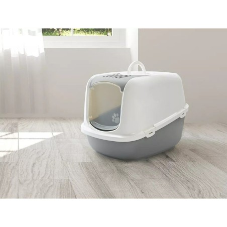 Lettiera per Gatti Savic Nestor Jumbo Bianco Beige Plastica