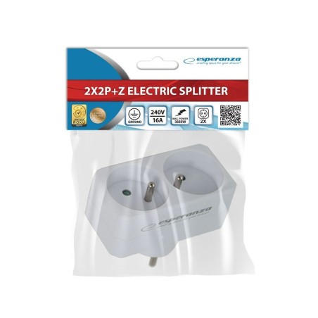 Adattore con prese Esperanza ELK305W 2 Prese
